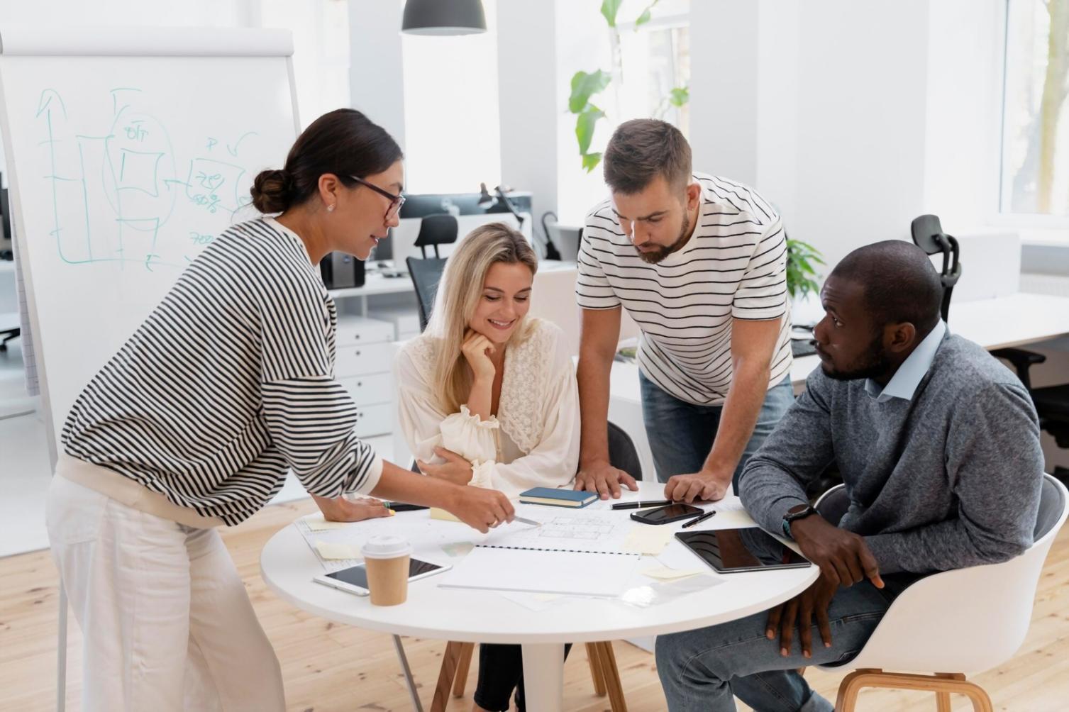 Workshop participants engaged in communication practice exercise